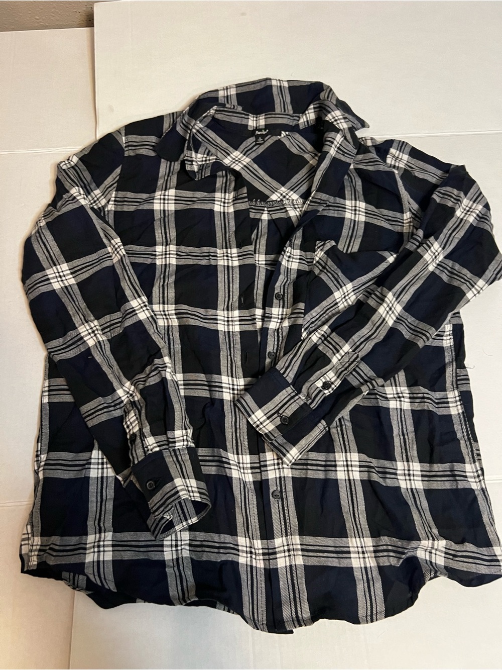 Papaya Navy & White Plaid Lightweight Button-Down Shirt